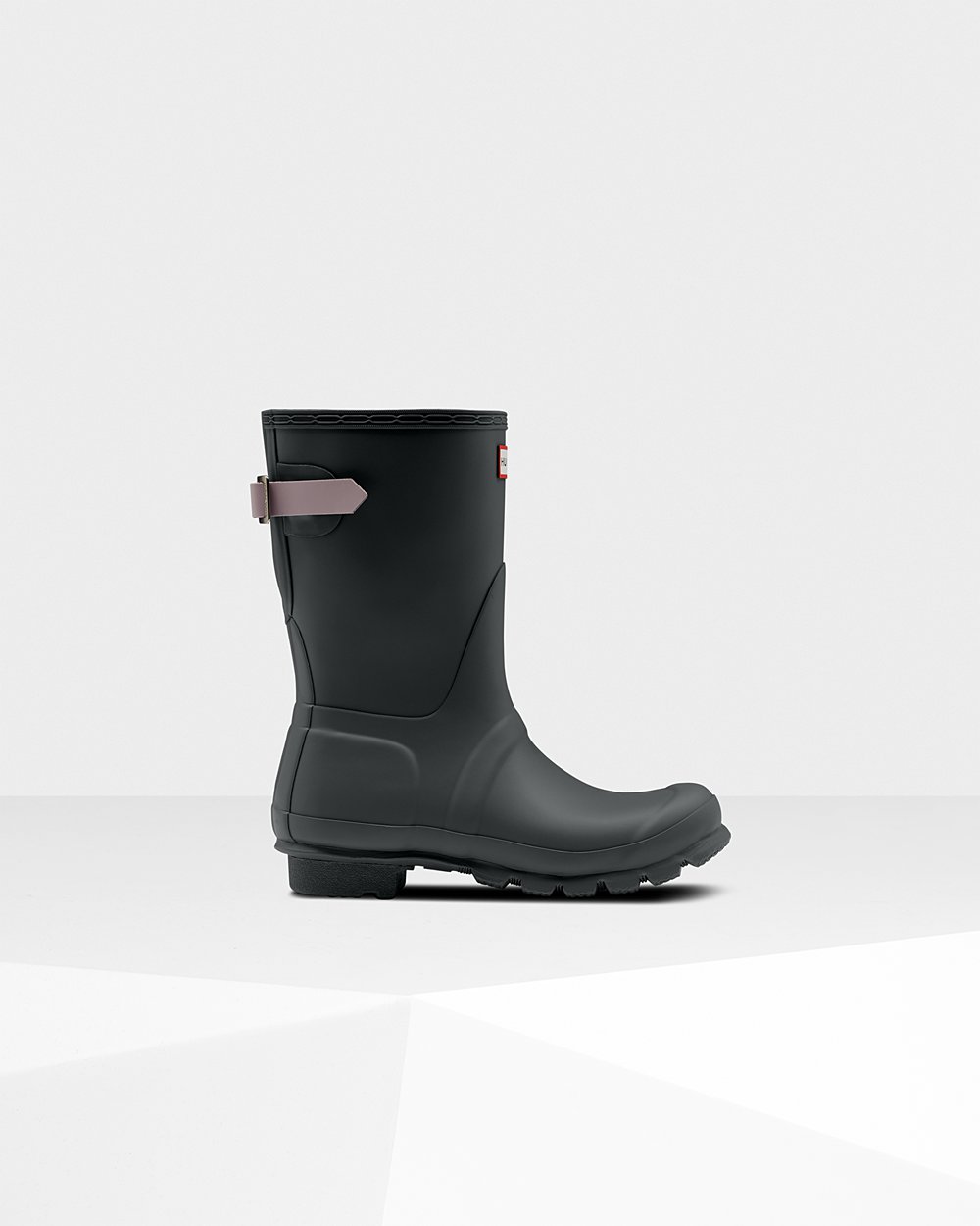 Women Hunter Original Back Adjustable | Short Rain Boots Deep Green/Purple | NZ-89207-HITR